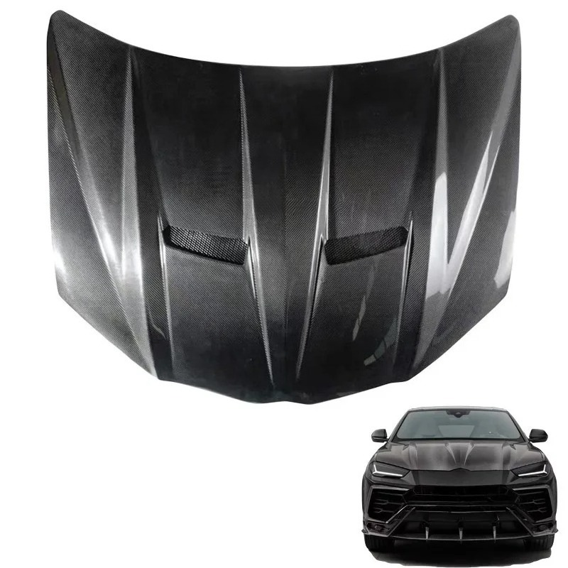 New Dry Carbon Fiber TC Style Front Hood Bonnet for 2018+ for  URUS Engine Hood Cover